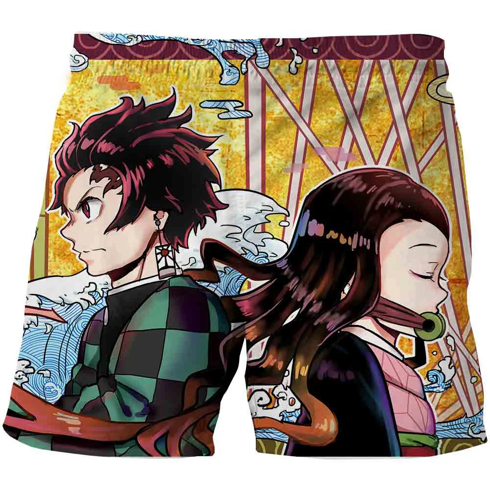 

Demon Slayer Kimetsu No Yaiba Short Pants Men's Anime 3D Print Beach Shorts Streetwear Casual Board Shorts Kids Trousers Bottoms