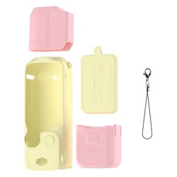 DJI OSMO Pocket Silicone Protective Case with Anti - Scratch Lens Cap for Yellow pink