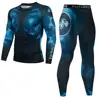 Men's Thermal Underwear For Men Male Thermo Kickboxing Clothes Suits MMA BJJ Tights Set Winter Quick Dry Long Johns Tracksuit 26 1