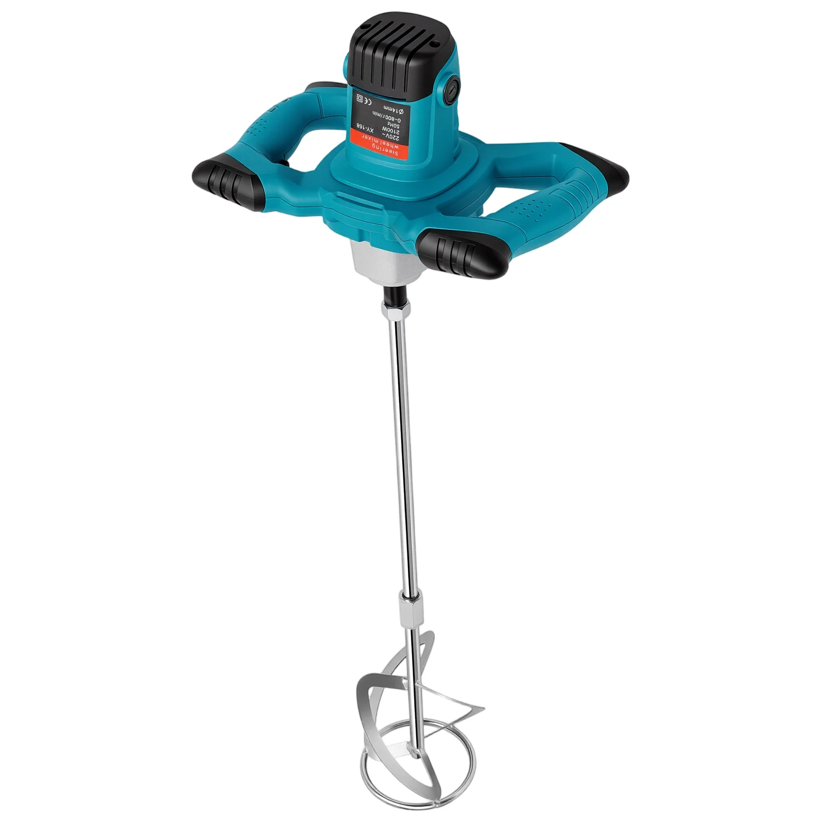 Handgeführter Elektrischer Mixer Betonmischer 2100W Mörtelmischer 6-Stufen-Einstellung Zement-Rührwerk Mischmaschine – Detail 15