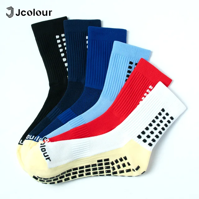 Meias de futebol masculinas, Meia poliamida corrida, Meia antiderrapante futebol, Meias de corrida de tubo médio