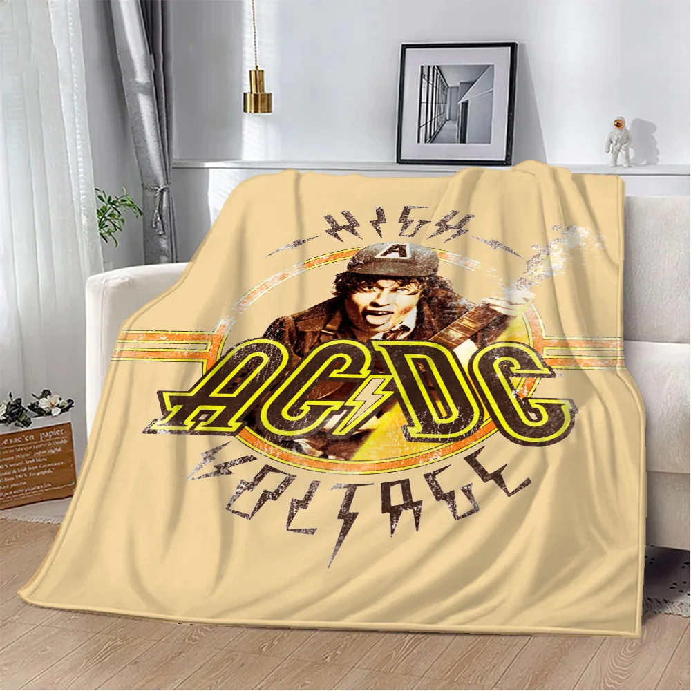 Acdc Fluffy Soft Blankets & Throw Blanket Home Interior Knitted Plaid Beach Towel Microfiber Bedding Knee Nap King Size Bed Sofa 4