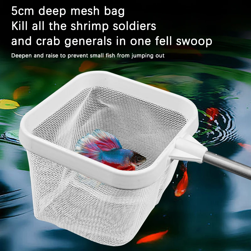 Stainless Steel Telescopic Hand Fishing Net Aquarium Fish Tank Accessories For Catching Fish Shrimp Tank Clean Accessories fish aquarium