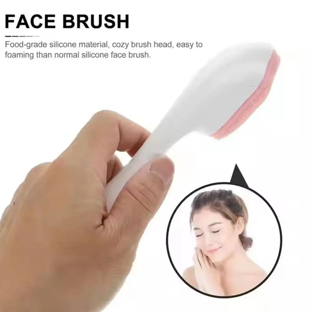 Silikon-Gesichtsbürste und Peeling-Bürste - Gesichtsreinigungsbürste für Mitesser, Akne, Poren, Tiefenreinigungsbürste für die Hautpflege – Detail 7