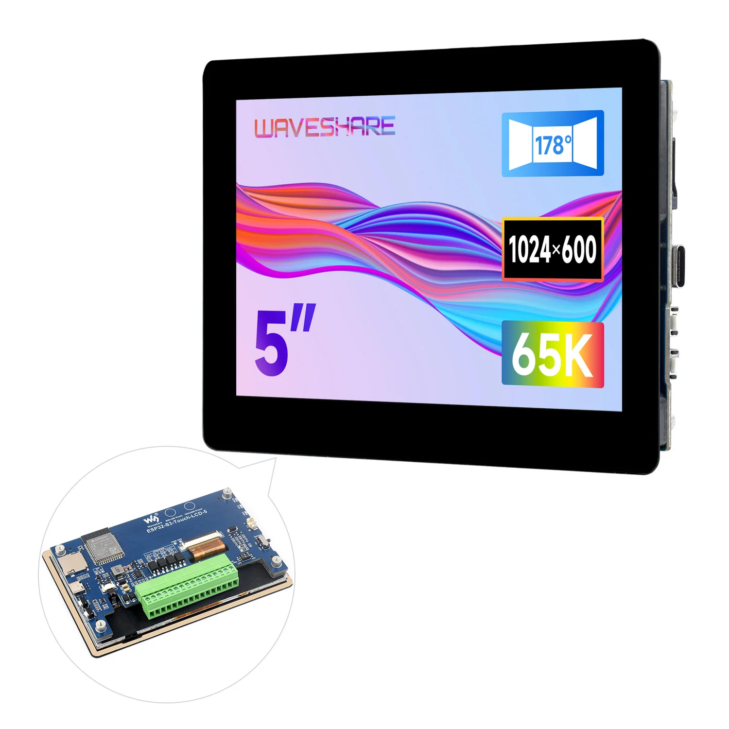 รูปสินค้า บอร์ดพัฒนา ESP32-S3 จอสัมผัส 5 นิ้ว