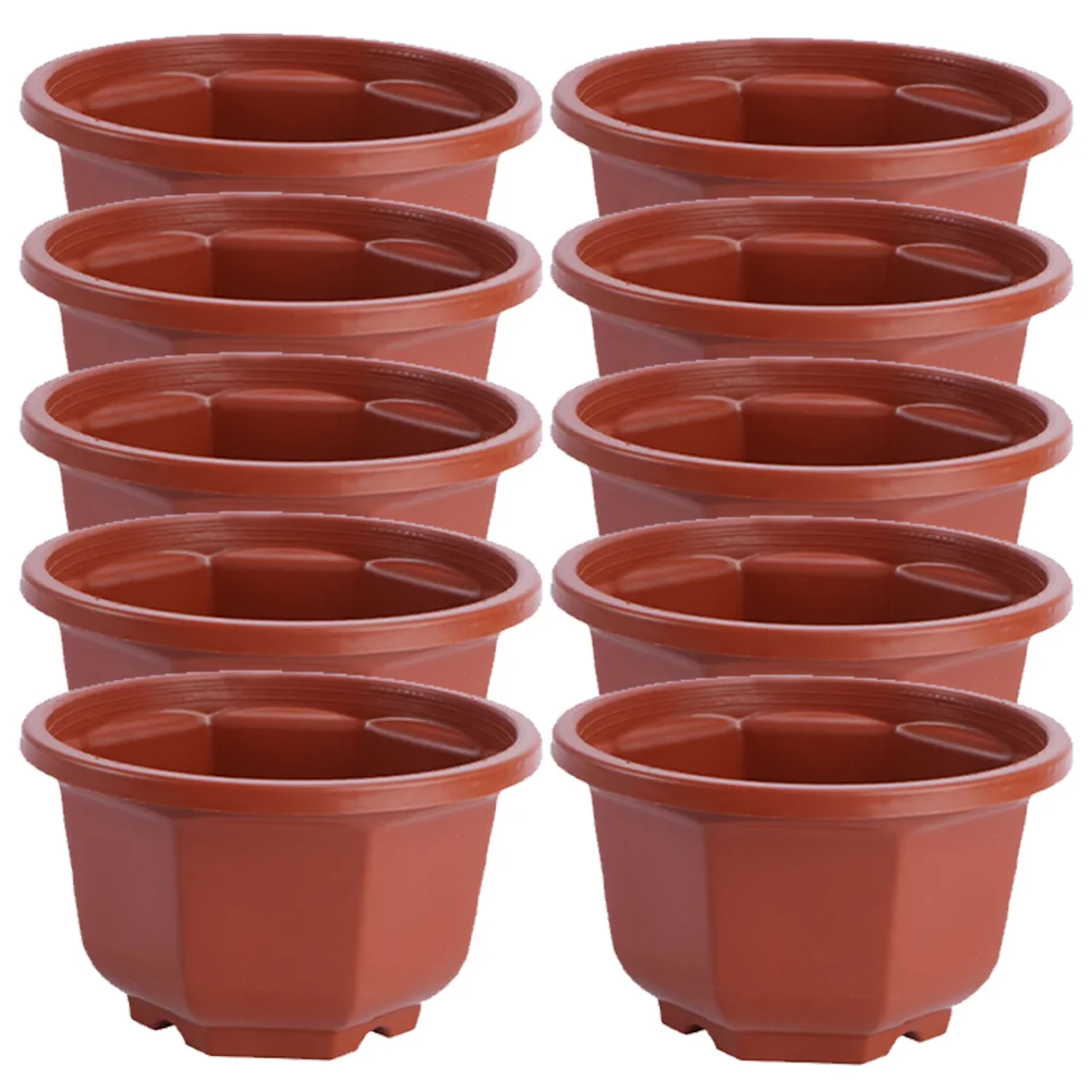 

10 Pcs Flowerpot Plastic Plant Planting Organizer Personality Garden Tools Indoor Pots Watering Bonsai Planter