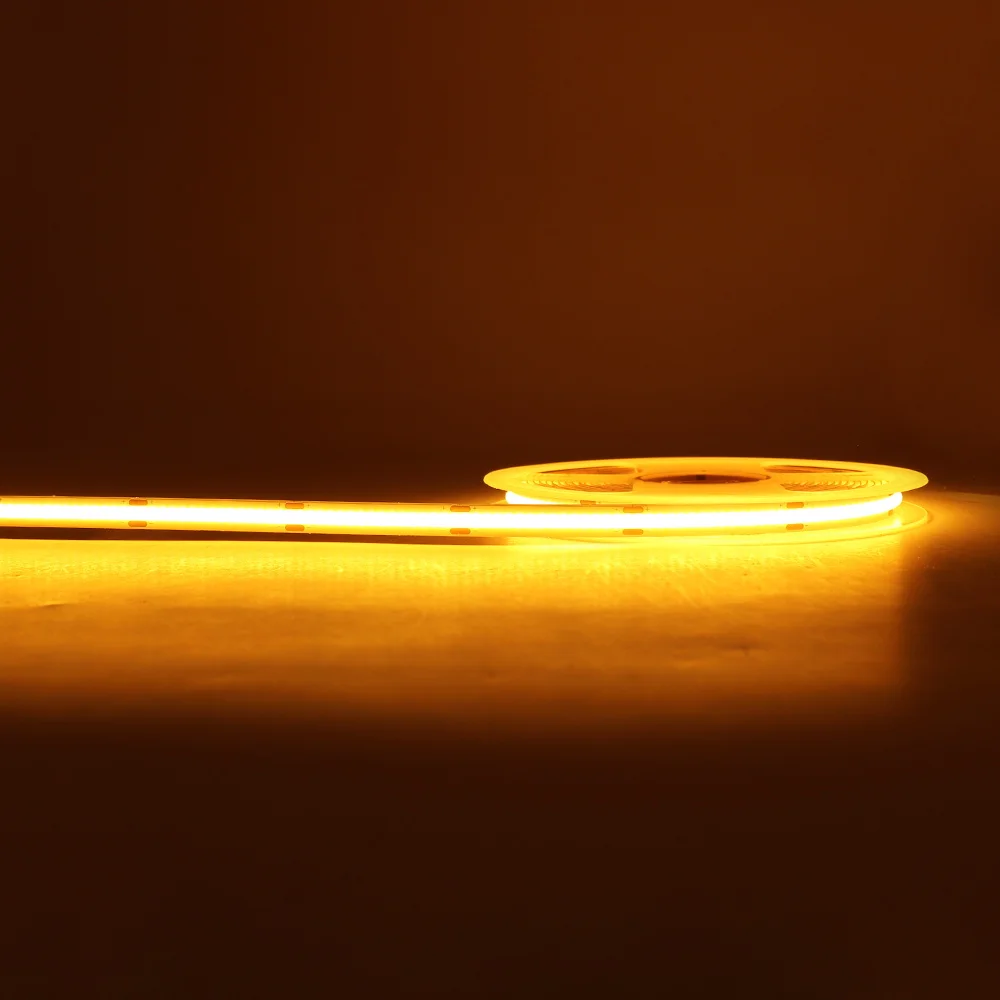 ตัวเลือกสินค้า COB LED Strip Light ตกแต่ง 3-10 มม. สีฟ้า เขียว แดง เหลือง หลายโทนแสง