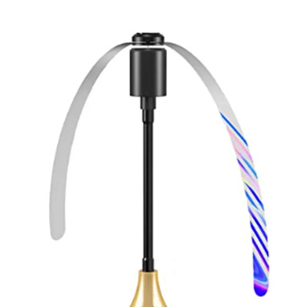 Fly Fans for Tables with Soft Holographic Blades Fly Spinner Portable Outdoor Picnic Fan for Picnic Restaurant Party Home BBQ