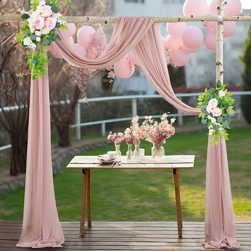 70*600cm Wedding Arch Drape Chiffon Fabric Draping Curtain Drapery wedding chiffon Draping Ceremony Reception Hanging Decoration