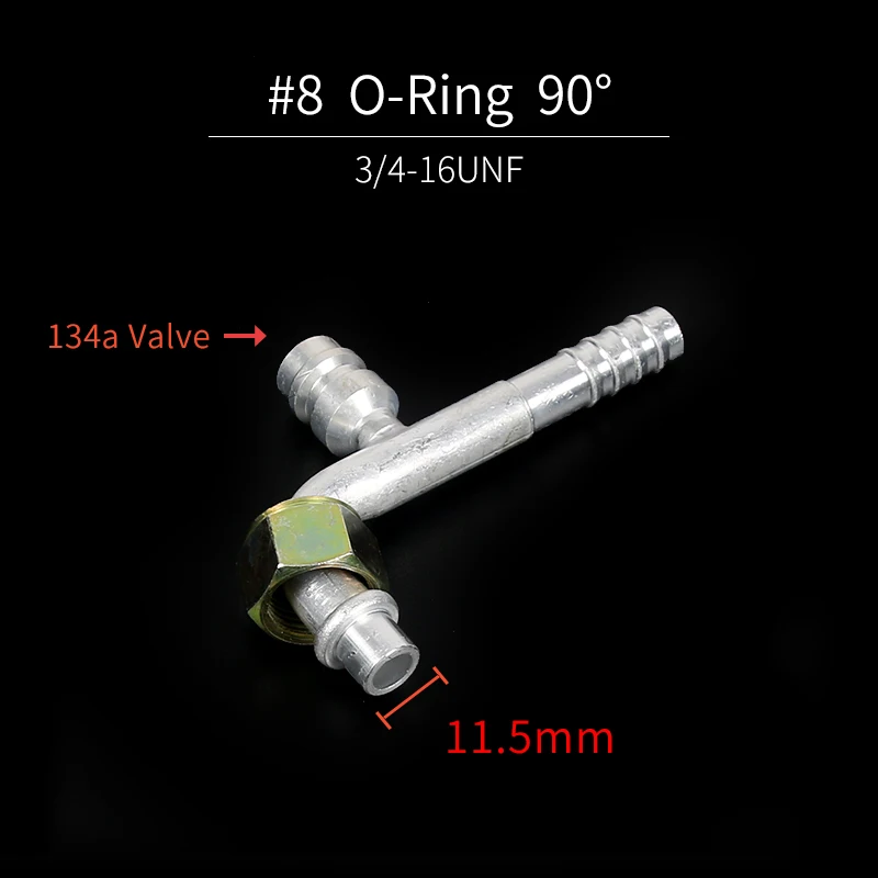 밸브 포함 자동차 에어컨 호스 커넥터, R12 O-링 커넥터, 자동차 A/C 수리 부품, 6 8 10