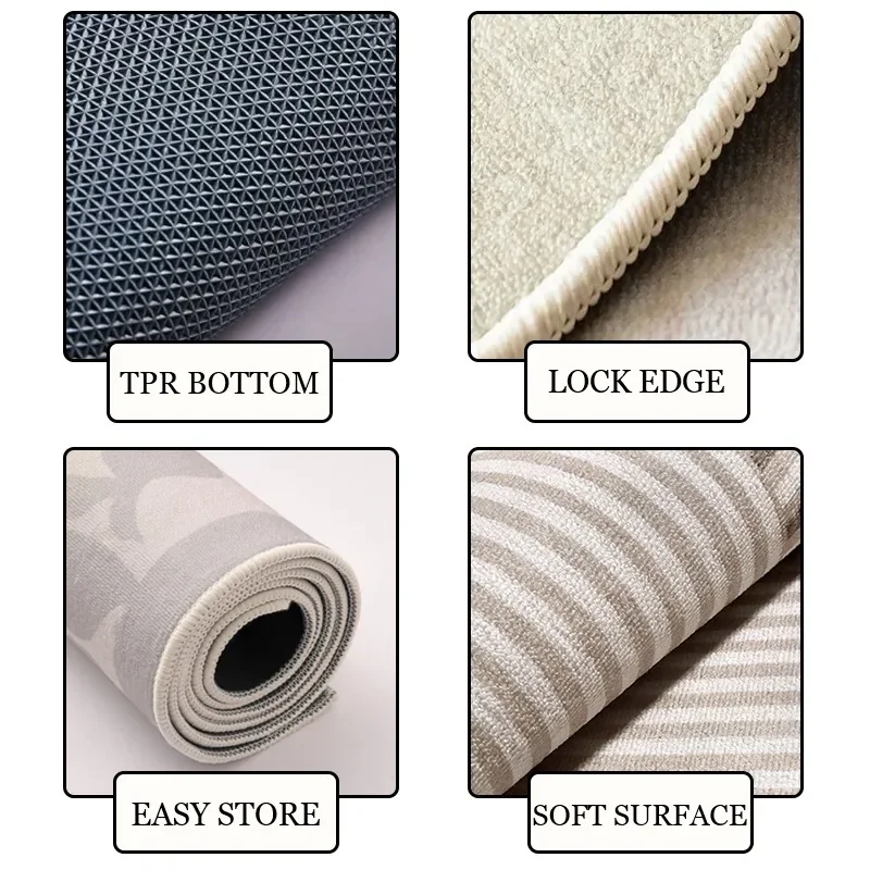 Long Kitchen Floor Mat Home Hallway Corridor Non-slip Carpet Soft Wear-resistant Antislip Foot Mats Bedroom Bedside Rug Alfombra 6