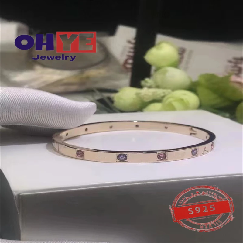

1:1 Popular European and American Personalized Customization Simple Fashion Colorful Diamond Luxury Party Bracelet Personalized