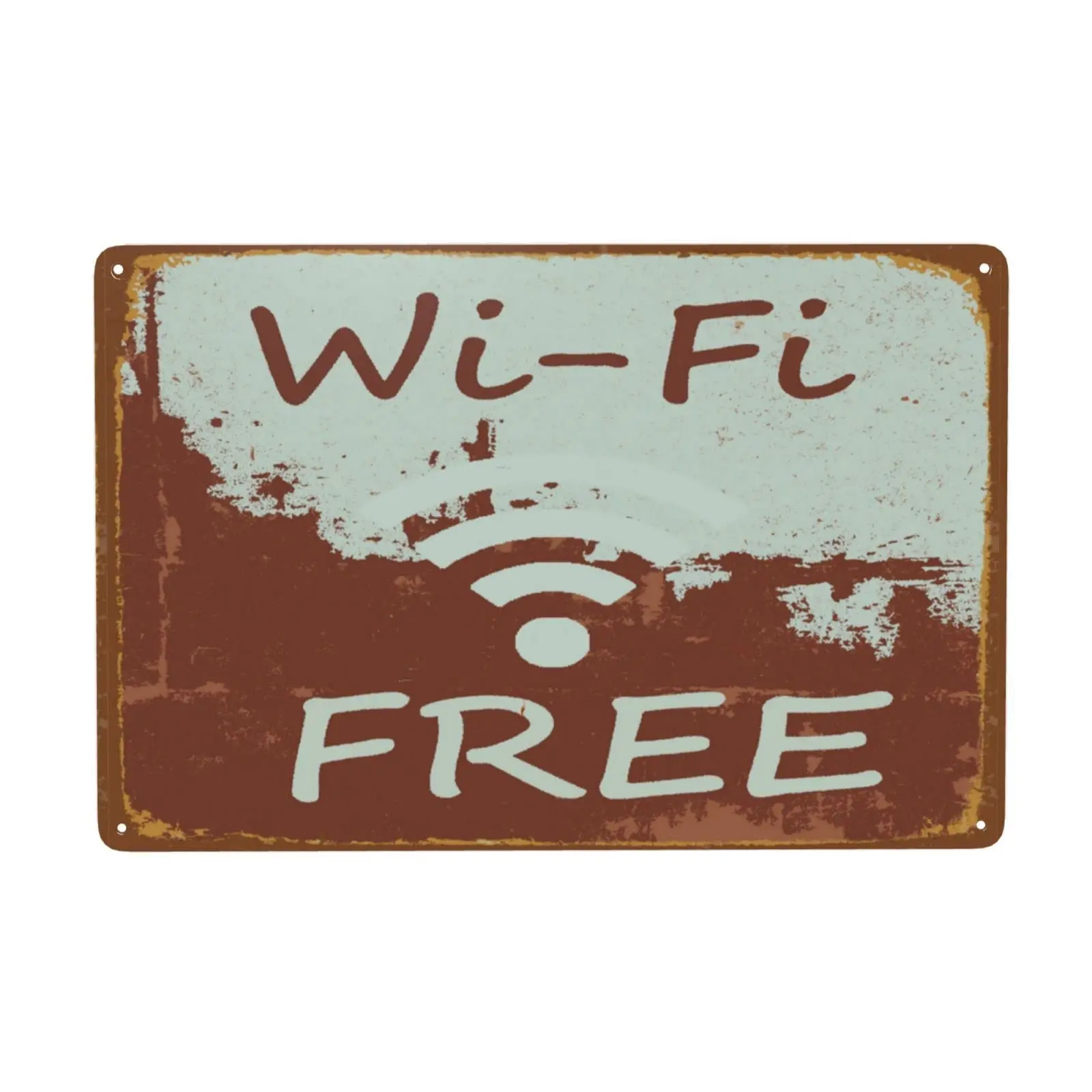 

Free Wifi Funny Retro Vintage Design Tin Sign Wall Decor Gift Wood Bar Signs