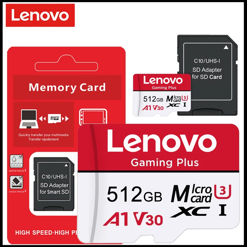 레노버 마이크로 SD 카드 1TB 512GB 256GB 실제 용량 SD 카드 128GB 64GB U3 V30 고속 메모리 카드 (닌텐도 스위치용)