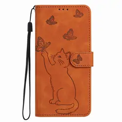 Elegant Women's and Kids' Wallet Style Phone Case with Cash Holder - Galaxy A42 5G (Brown OM)