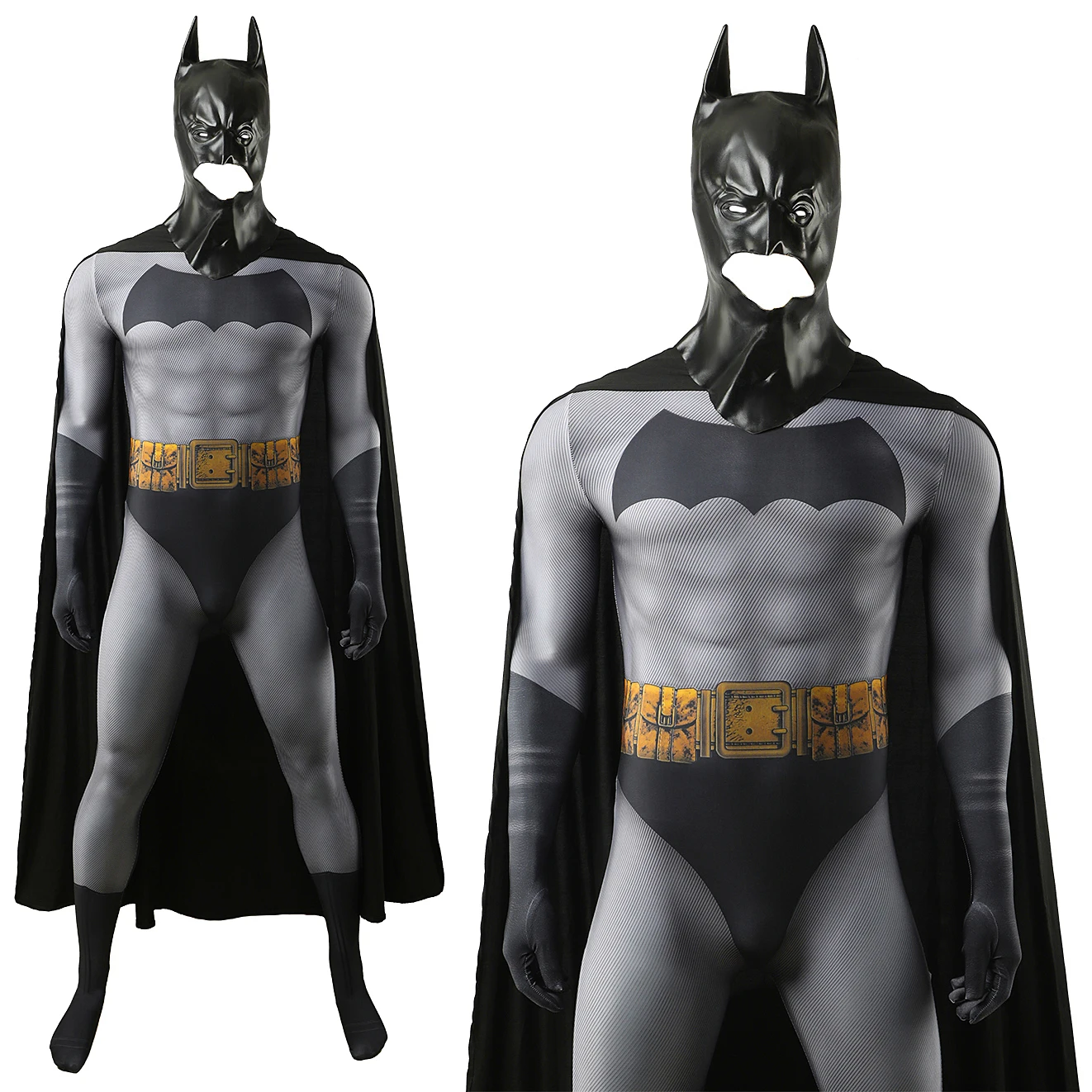 Black Spandex Zentai Bodysuit Cosplay Costume for Adults