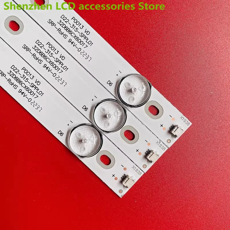 New  FOR assembly machine light strip P0013 V0 D22-315-SPPL01 LCD TV backlight 59.8CM 6LED 100%NEW