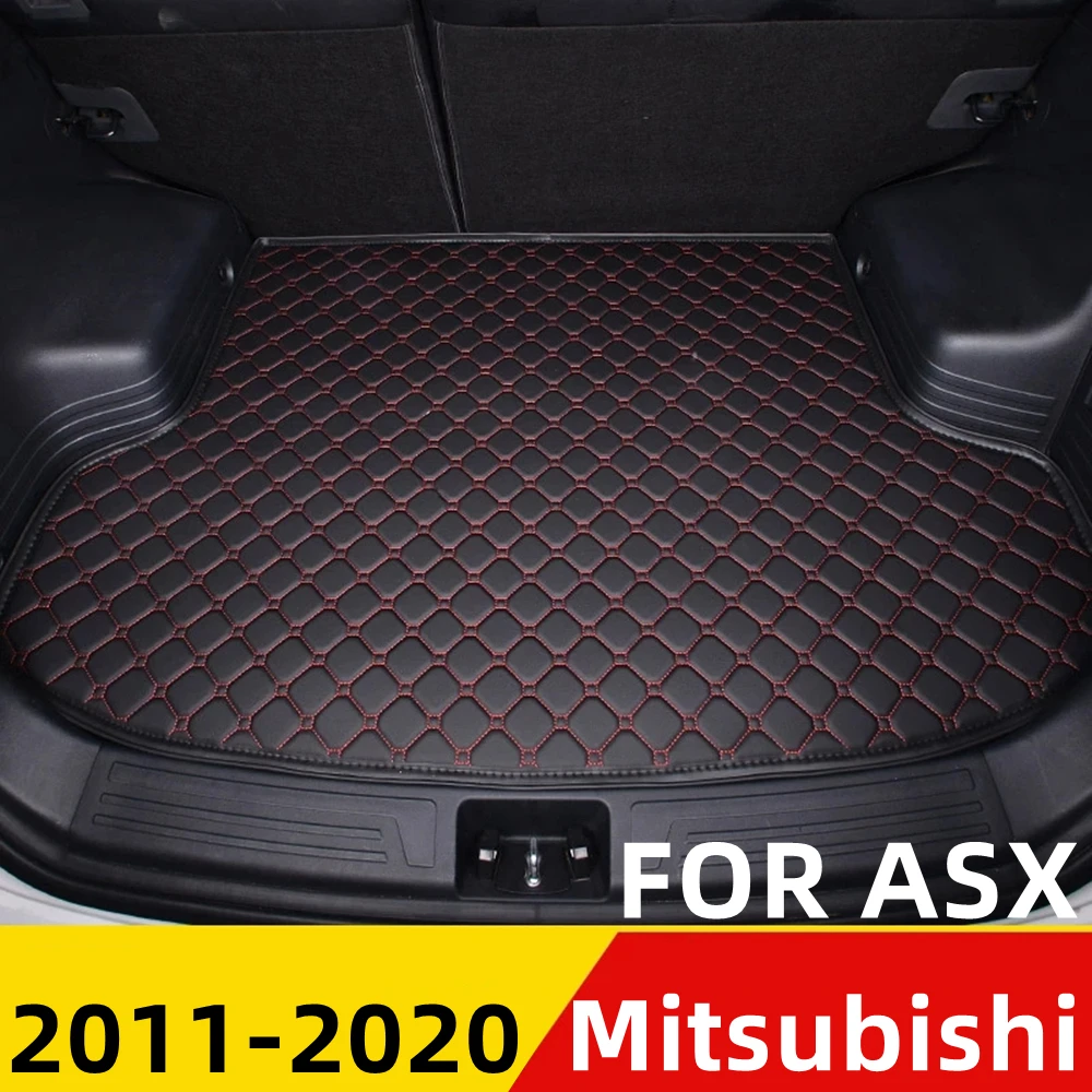 Car Trunk Mat For Mitsubishi ASX 2011 12 2020 Flat Side Waterproof Rear