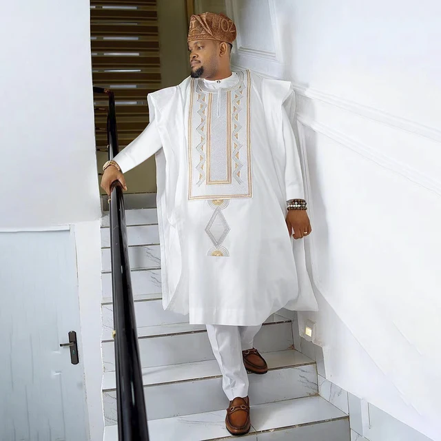Akin Agbada Boubou Shirt Pant Suit