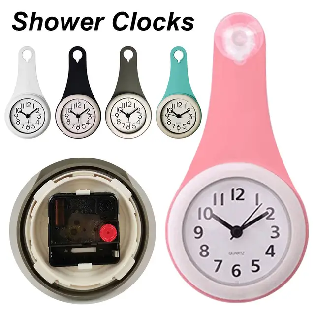 빗방울을 걱정하지 않아도 되는 실용적인 미니 빨판 벽시계