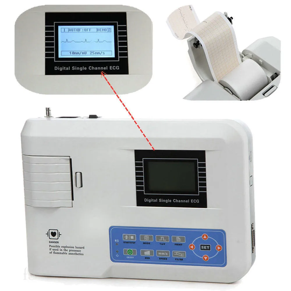 Contec ECG100G Single Channel ECG Electrocardiograph ECG Monitor EKG Machine
