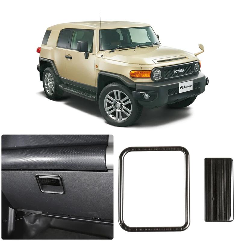 

For 2007-2021 Toyota FJ Cruiser stainless steel car co-pilot glove box switch sequin sticker car interior accessories