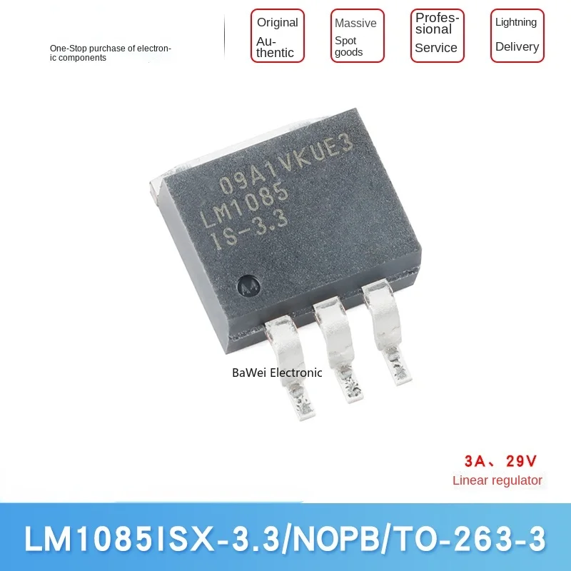 

Original LM1085ISX-3.3 NOPB TO-263-3 3.3V 3A linear regulator chip