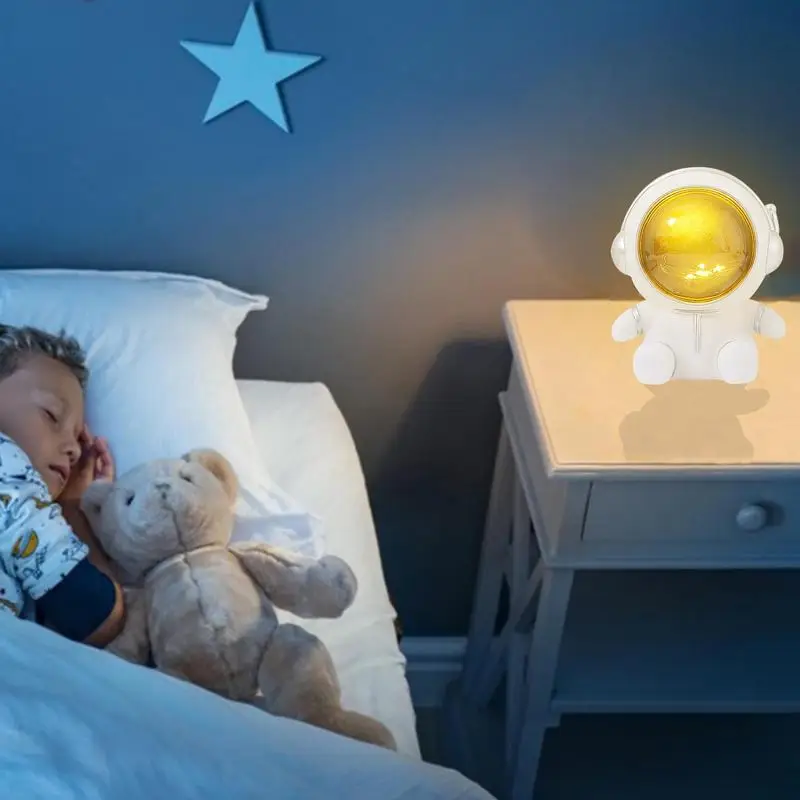 Astronaut Night Light Piggy Bank Bedside Decor Lamps Creative Figurine Coin Money Saving Box Toy For Kids Birthday Gifts 6