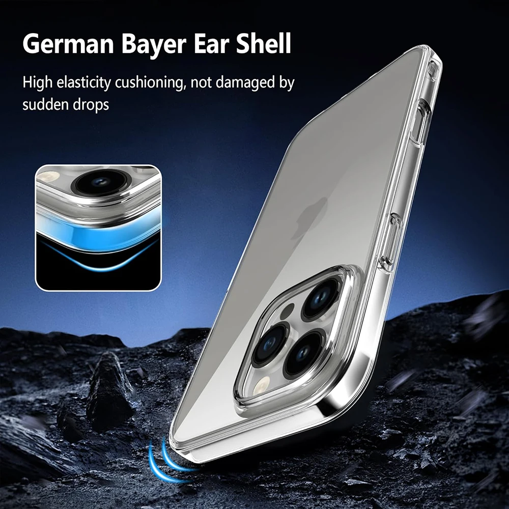 Premium Ultra-Thin Shockproof Silicone Soft Case – Transparent Back Cover