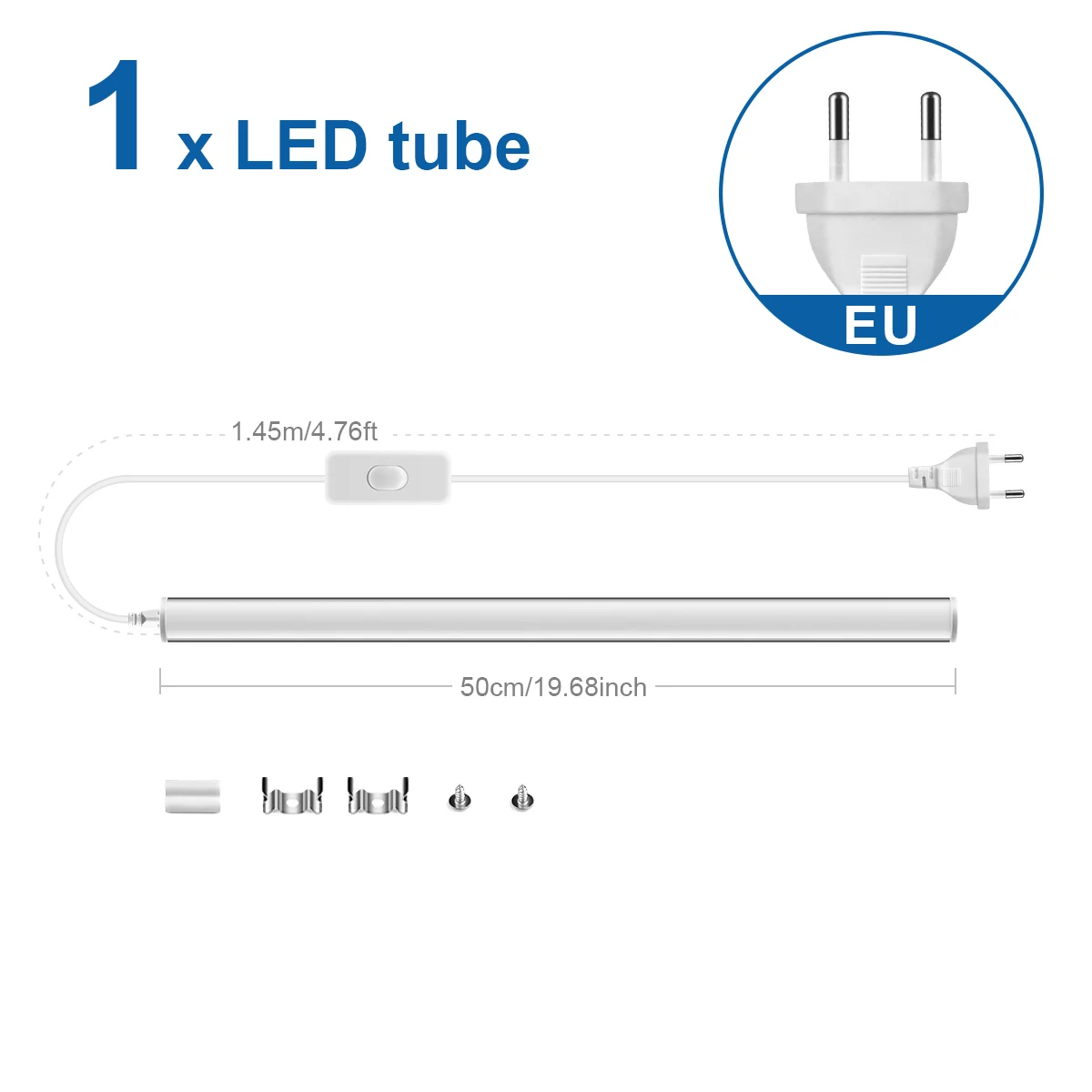 ตัวเลือกสินค้า LED บาร์แสงอลูมิเนียมส่องสว่าง 50 ซม. ประหยัดพลังงาน