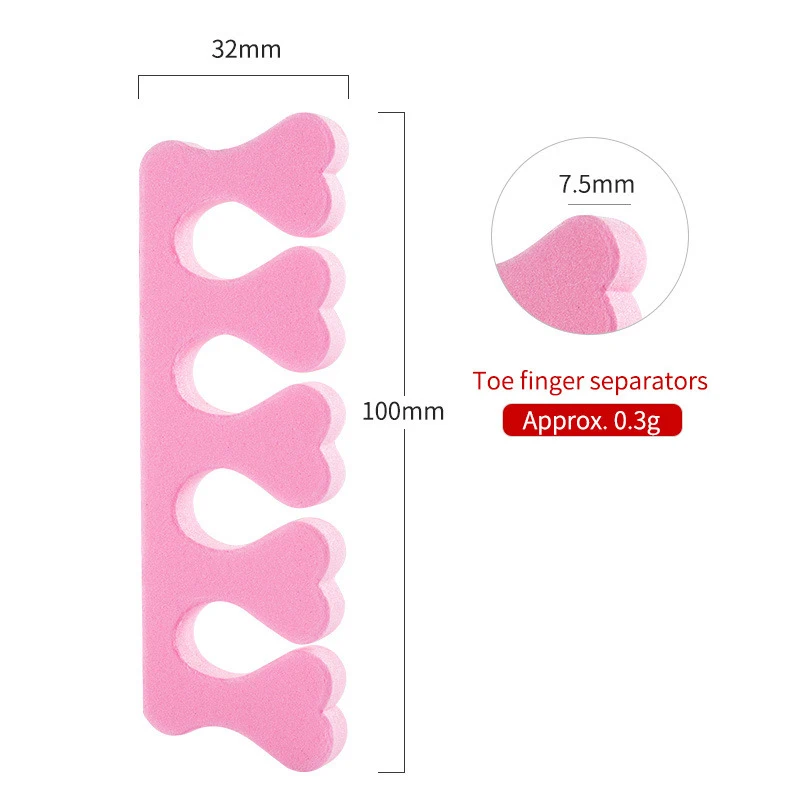 Biutee 50pcs Nail Art Toe Separator Foots Sponge Fingers Separators Soft Gel UV Polish Nail Salon Supplies Pedicure ManicureTool nail art tools toe separators finger toe separator