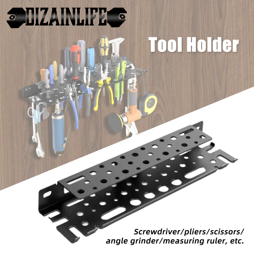 Screwdriver Organizer Wall Mount Wrench Storage Metal Rack Hand Tool Holder Workshop Hardware Tool Hanger