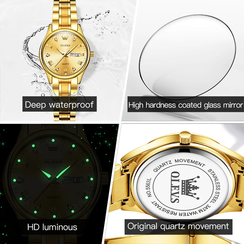 ساعة أوليف كوارتز نسائية مقاومة للماء ، موضة جديدة...