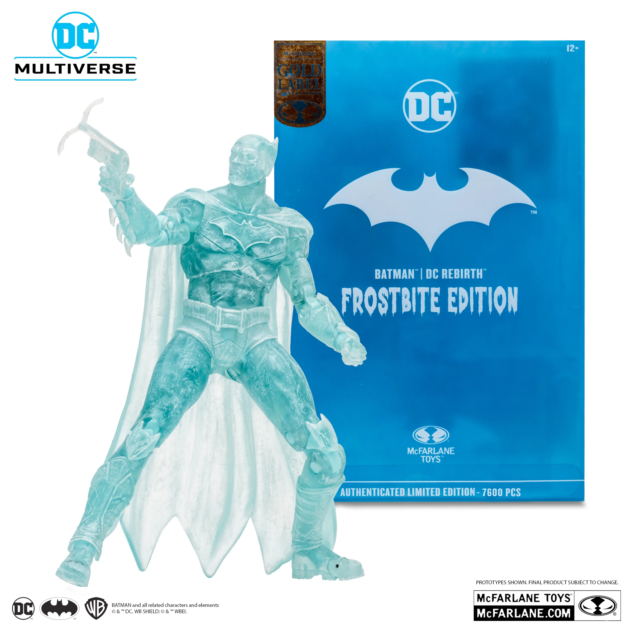 Macfarlane Toys Batman Versione Congelamento Etichetta D'Oro Limitata Dc Far Universe Maniglia Per Bambola Mobile Da 7 Pollici