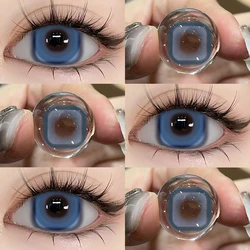 Enhance your look with UYAAI's Yearly Blue Colored Contact Lenses (Square Blue)