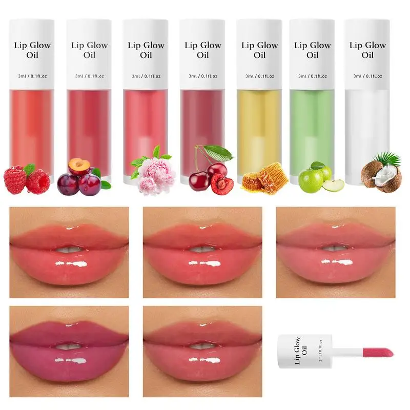 

Hydrating Lip Glow Oil Moisturizing Lip Stain Glow Oil Nourishing Lip Balm Long Lasting Transparent Lip Oils Plumping Lip