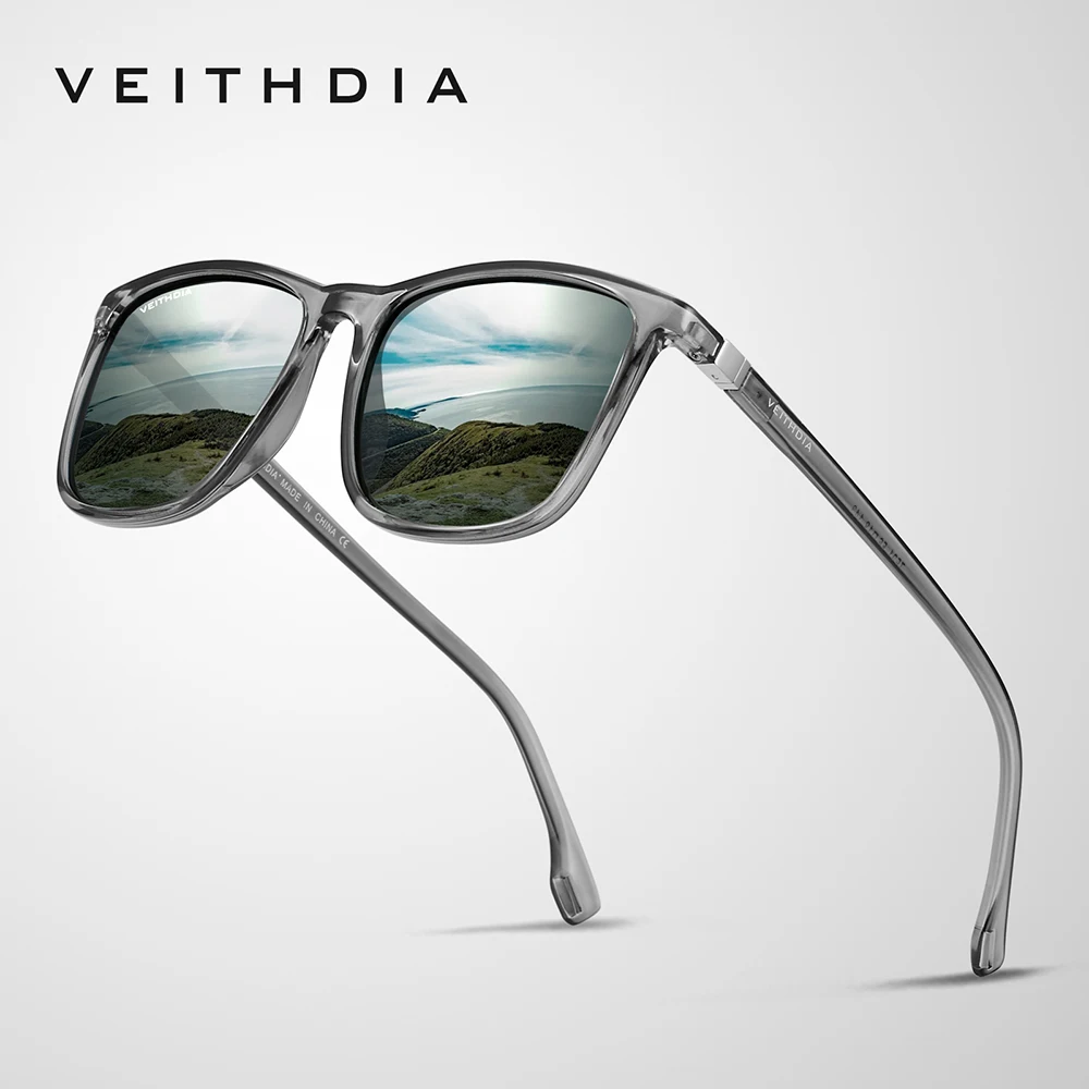 VEITHDIA Brand New Sunglasses Unisex Retro TR90 Sunglasses Polarized UV400 Lens Vintage Eyewear Sun Glasses For Men/Women 7521