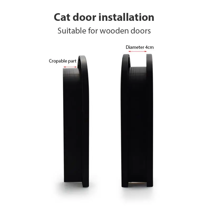 1Pc Abs Plastic Pet Cat Dog Screen Door Free Entry Magnetic Door with Window Pet Accessories for Wooden 24X4X29Cm Flap