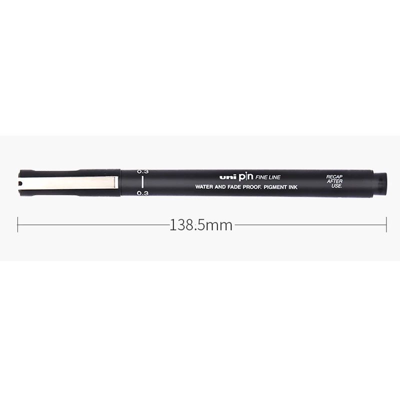UNI PIN-200 Fine line Pen 0.05-0.8mm Design Drawing Write Needle Pen black Pigment ink 1 piece