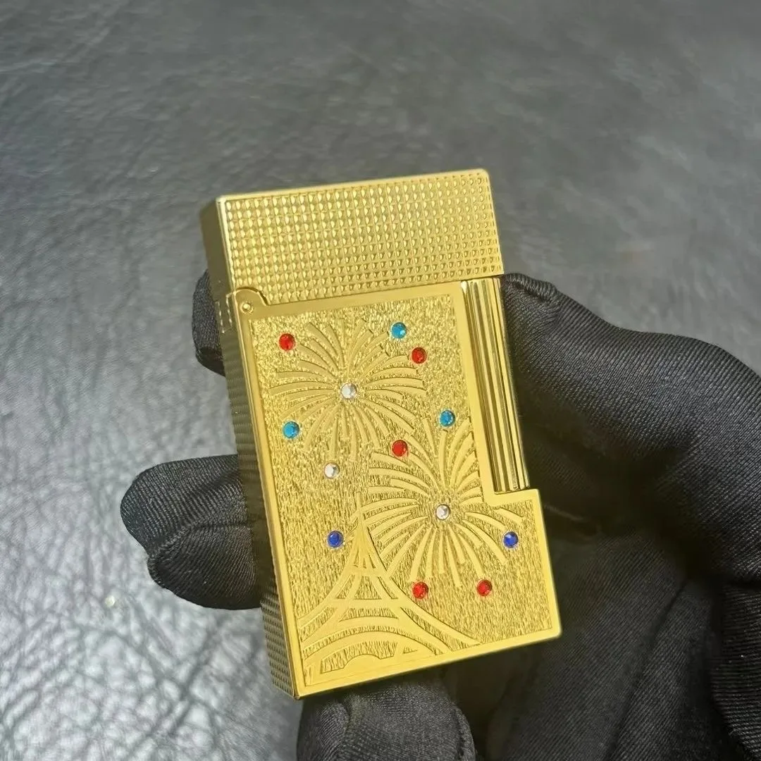 S.T. Collezione Di Accendini Dupont Firework Golden, Silver