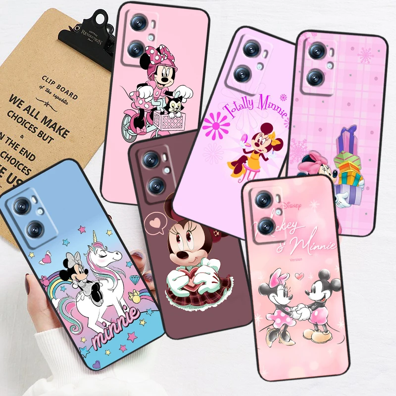 

Disney LOve Minnie Mouse For OPPO Find X6 X5 X3 A54S A5 A94 A16 A53S A57 A74 A72 A96 A9 A98 A78 5G Black Phone Case