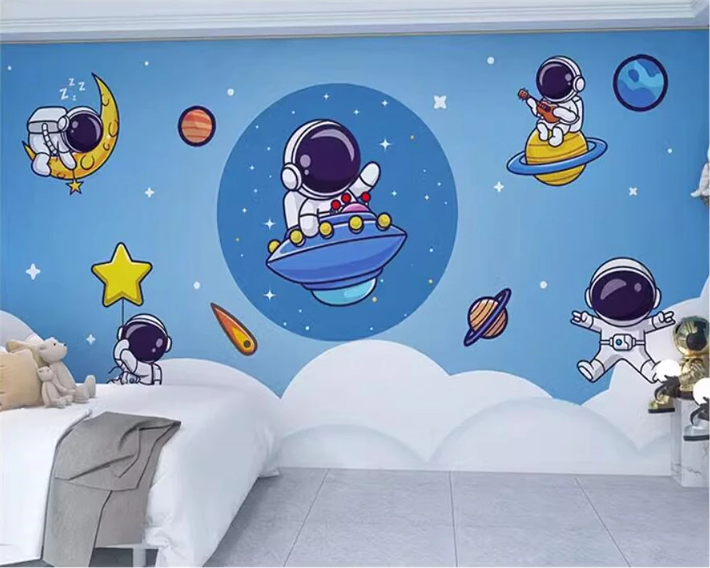 beibehang papel de parede nordico personalizado astronauta 05