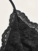 Goth Grunge Punk Black Lace Patchwork Halter Top Women Summer Solid Ruched Backless Sleeveless Tank Top Streetwear Y2K Clothes - Image 4