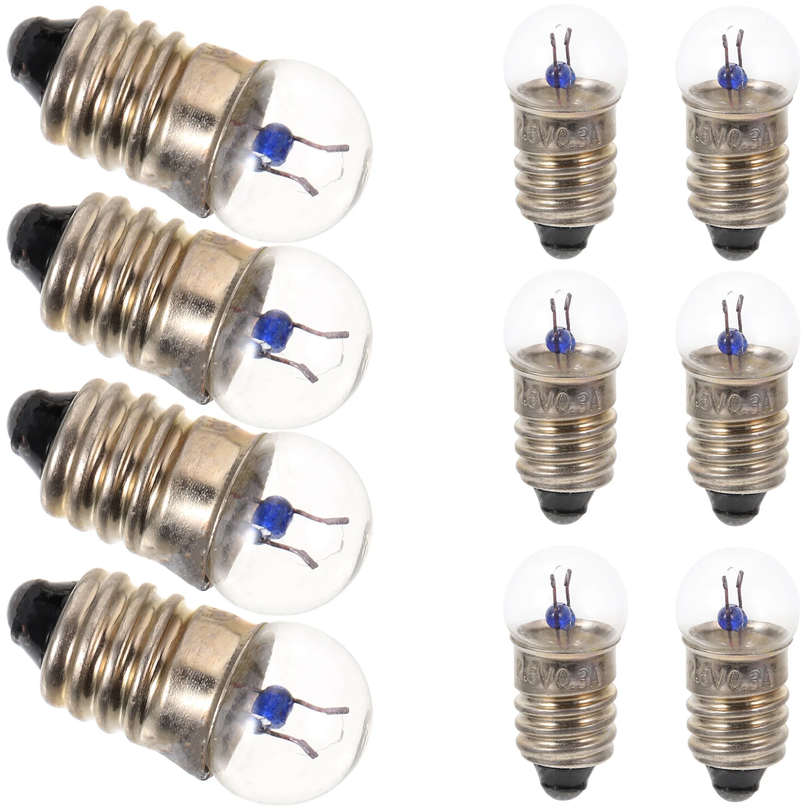 

10 Pcs Incandescent Light Bulbs for Flashlight Small Electric Bead Student Physics Experiment Bracket