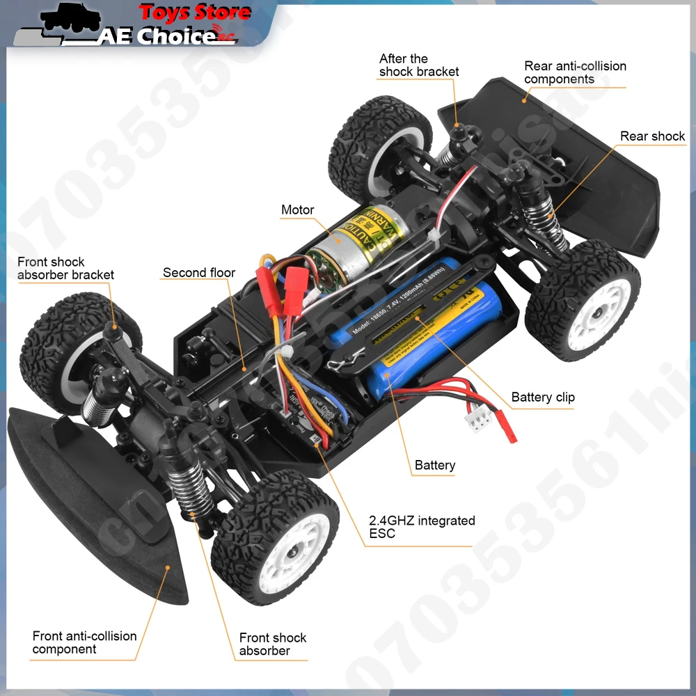 UDirc UD1603 UD1607Pro 1/16 RC Drift Car High Speed 2.4G Brushless Headlights 4WD Drift Remote Control Racing Car Toys for Boys 4