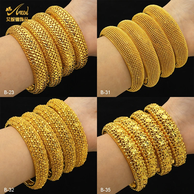 Buy 2.4 Size 6 Pieces Latest Daily Wear Gold Design Thin Bangles Indian  Artificial Bangles Set Online