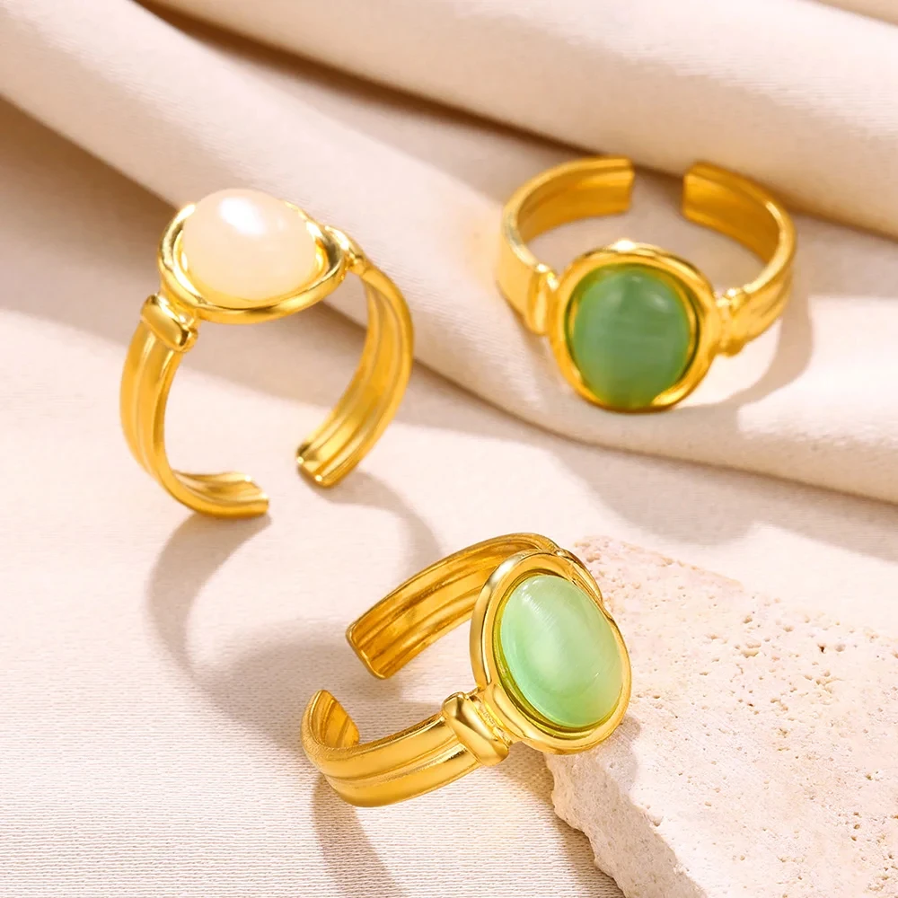 Fashion Oval Opal Rings For Women