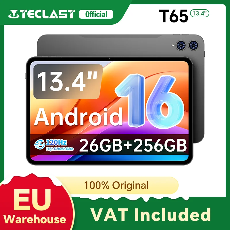 Teclast T65 Android 16 tablet inch 1920x1200 Max 26 GB RAM 256go ROM ...