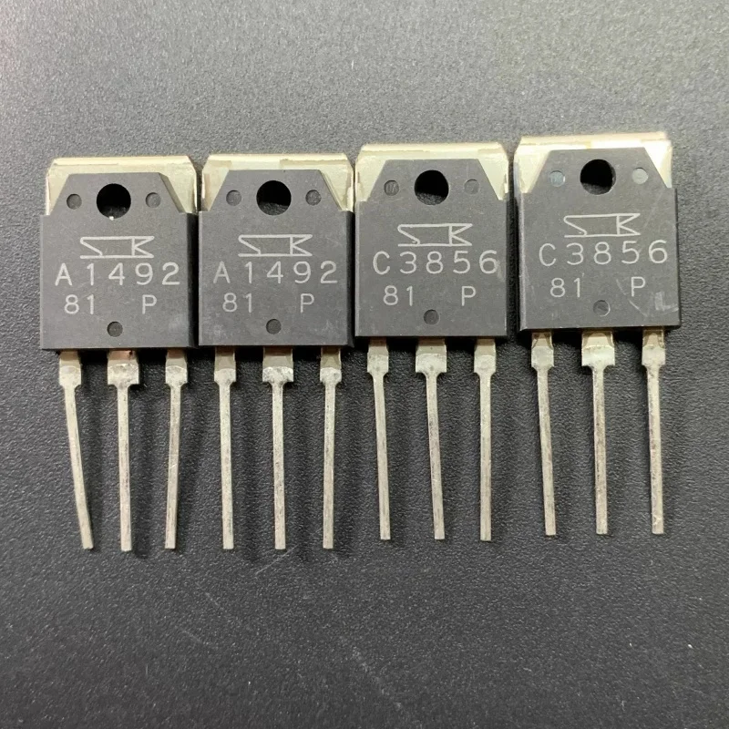 2 Pair/4 pcs new original genuine (2pcs 2SA1492+2pcs 2SC3856) 2SA1492/2SC3856 A1492/C3856 Audio amplifier pairing tube