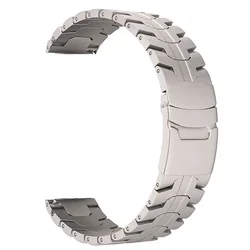 22MM Stainless Steel Sport Strap Metal Bracelet for Mi watch Color 2 (Titanium Color)